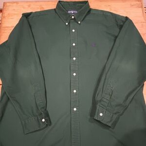 Ralph Lauren Men's "Blake" XXL Dark Green Shirt St. Patrick's Day Christmas